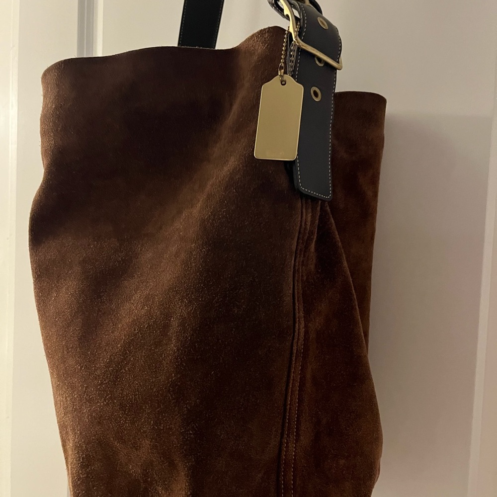 Coach Brown Suede Womens Bucket Bag